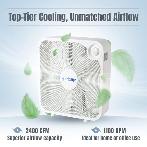 Hurricane Classic 20-Inch Floor Box Fan - 3 Speed White, 1 Pack