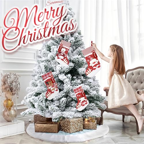 Ogrmar 4-Pack Christmas Stockings 17.8 Inches Large Holiday Decor Set