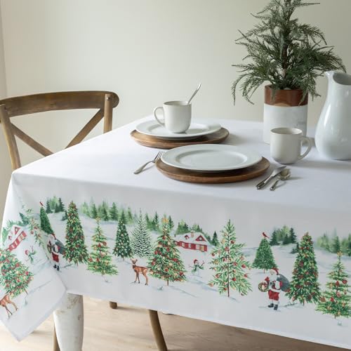 Benson Mills Christmas Wonderland Rectangular Tablecloth 60 x 104 Inches - Holiday Decor