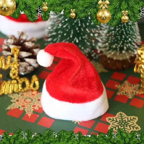 Mini Santa Hat Mini Christmas Hats Wine Bottles Cover Crafts Ornaments Decor