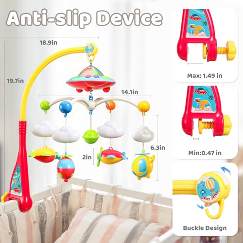 Baby Crib Mobile with 108 Music & Projection - Plane Variation