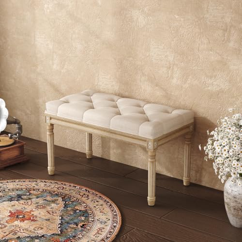 Yusong Upholstered Bench, Bedroom Bench for End of Bed, Piano with
