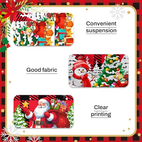 Christmas Hanging Banner Set - Porch & Wall Decor with Christmas Tree & Snowflake Patterns