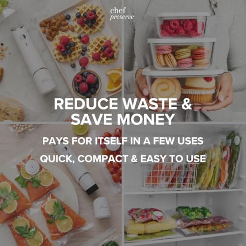 Mixed Set Glass Vacuum Seal Containers for Food Storage - Small, Medium, Large - Compatible with Handheld Vacuum Sealer