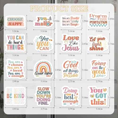 Inspirational Christian Fridge Magnets - 16Pcs Boho Bible Verse Locker Accessories for Girls Motivational Religious Scripture Refrigerator Magnet Home Kitchen Office Whiteboard Decorations