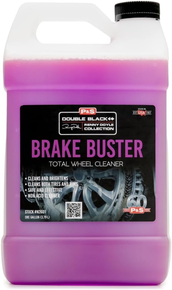 P & S Professional Detail Products - Brake Buster Wheel & Tire Cleaner - Non-Acid Formula, Safe for All Wheels - 1 Gallon