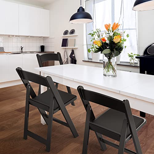 FCH Plastic Folding Chair with Padded Seat, Resin Foldable Chairs