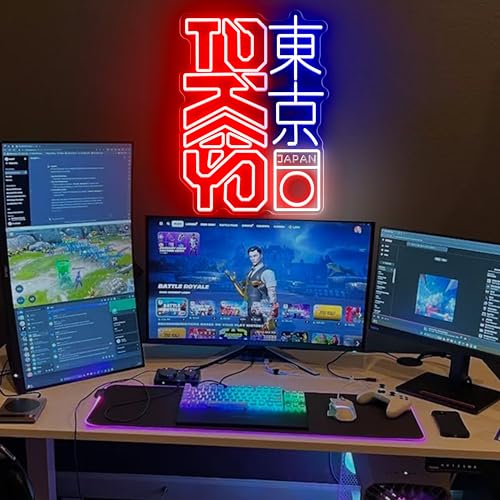 Tokyo Neon Sign Dimmable Vibrant Japanese Kanji Art for Room Decor