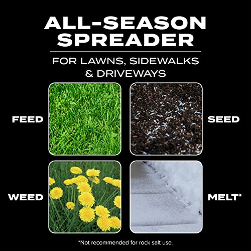 Scotts Turf Builder EdgeGuard DLX Broadcast Spreader for Lawn, Seed & Salt - Single Pack / Deluxe