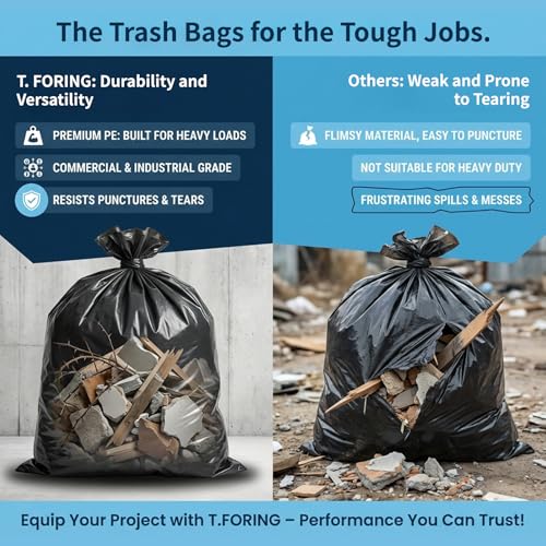 Heavy Duty Trash Bags 40-45 Gallon, 1.6 Mil Thick, 100 Count - Variation of 120 Count