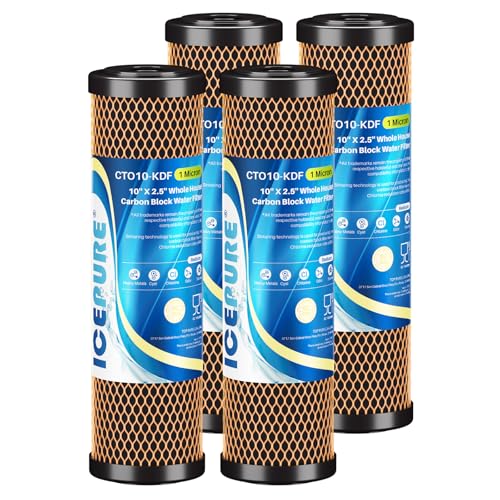 ICEPURE 1 Micron 2.5" x 10" Whole House Water Filter Coconut Shell