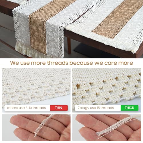 Natural Set of 4 Boho Woven Placemats, Charger Plates, Table Runner & Napkin Rings