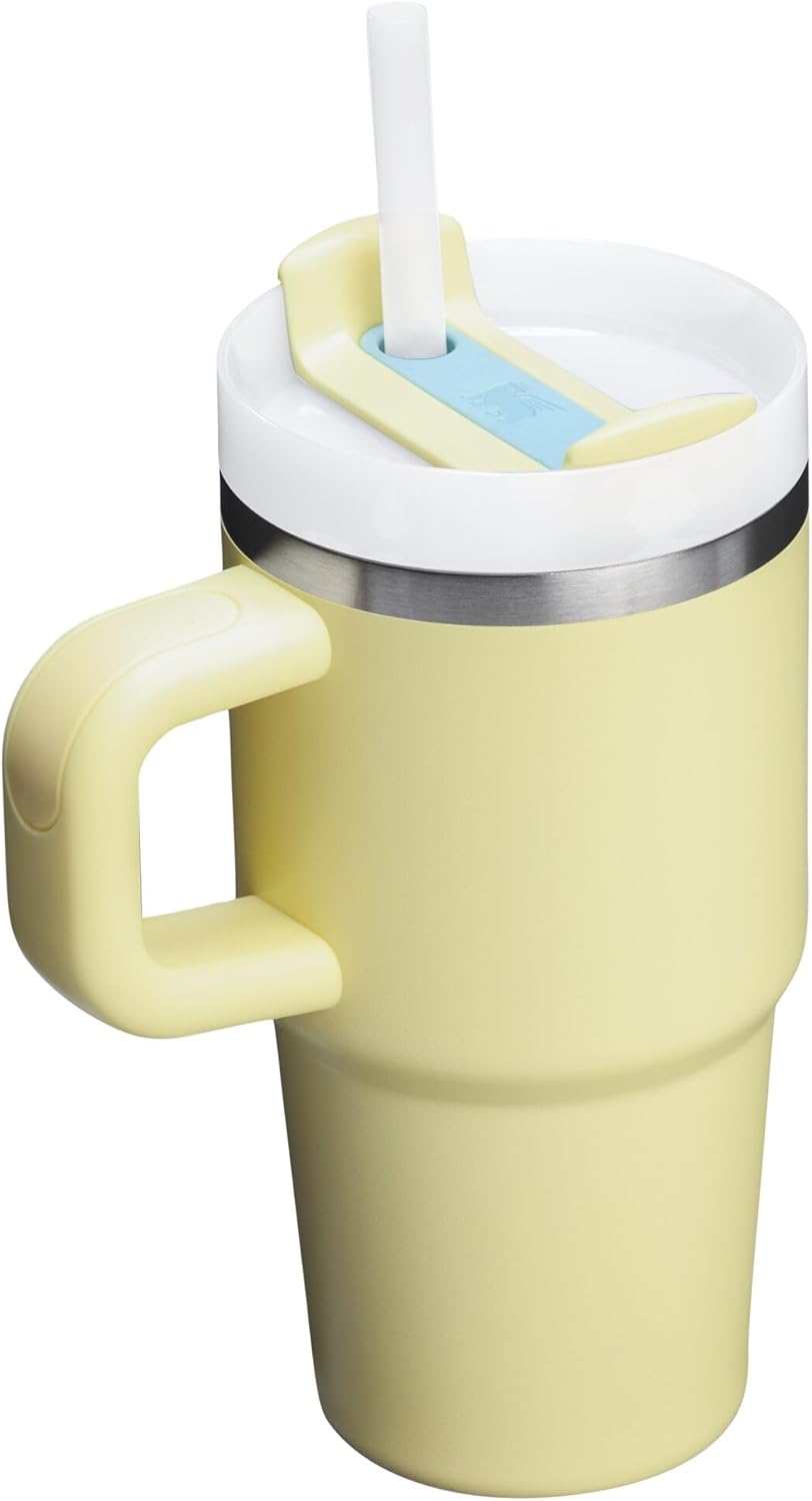 STANLEY Quencher H2.0 Tumbler - 20 oz Insulated Stainless Steel Cup with Handle & Straw | BPA-Free Pomelo