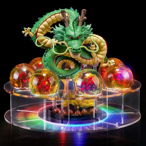 Dragon Sculpture & Crystal Ball Decor Set with LED Base - Perfect Gift & Home Ornament