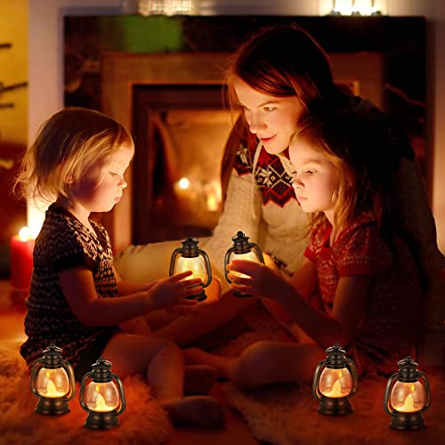 Ferraycle 24 Pcs Mini Black Lanterns 4 Inch LED Candle Lanterns, Table Centerpieces
