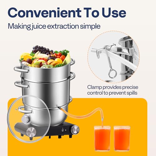 VIVOHOME 11 Qt Stainless Steel Steam Juicer for Canning Fruit & Grape Juice