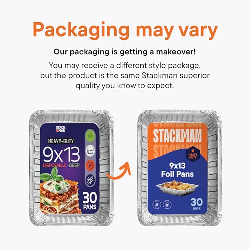 Disposable Aluminum 9x13 Baking Pan Trays - Heavy Duty Food Containers 30-Pack Variation 30