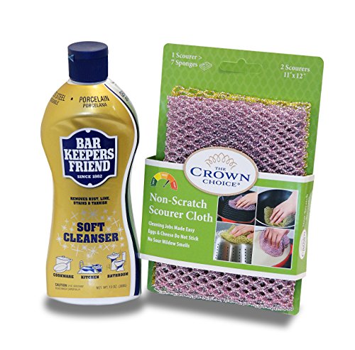 Multipurpose Stainless Steel Cleaner & Non Scratch Scrubbing Kit - Kitchen & Household Use
