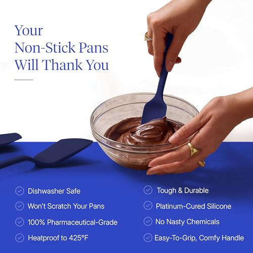 Navy 10-Piece Silicone Kitchen Utensil Set - Heat-Resistant & Durable