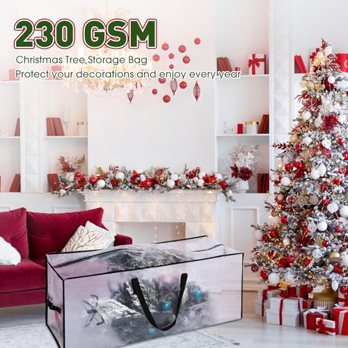 Simgoing Extra Large Christmas Tree Storage Bag 9 Ft & Wreath Garland Tote Set