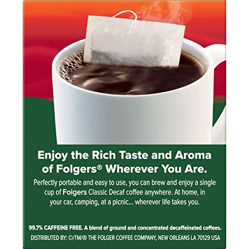 Decaf Coffee Singles - Classic Medium Roast, 19 Count Pack of 6