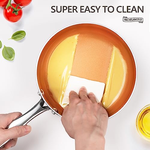 4 Quart Nonstick Saucepan with Lid - Ceramic Coating, Induction Compatible