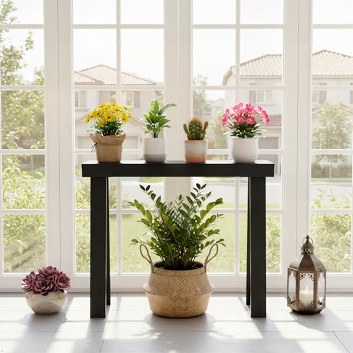36 Inch Black Plank+Beam Classic Console Table - Versatile Entryway & Living Room Accent