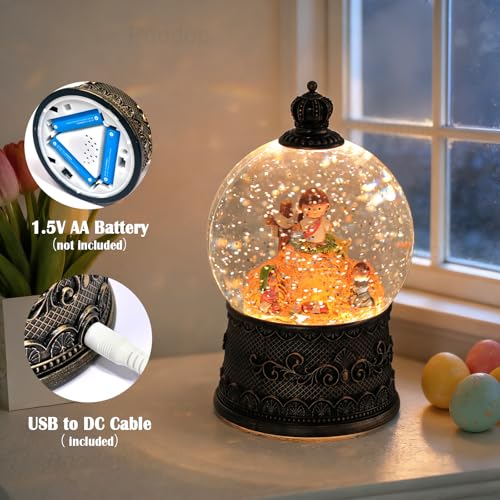 Priddop Empty Tomb Snow Globe Nativity Scene Christmas Decor 105mm - Easter & Religious Holiday Gift