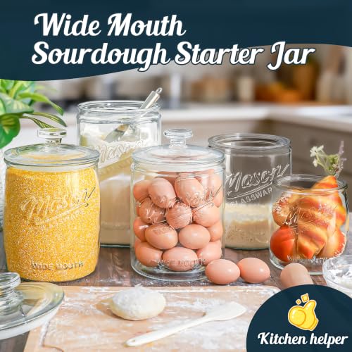 1 Gallon Glass Cookie Jar with Airtight Lid - Food Storage for Sourdough & Baking - Variation of THIS listing