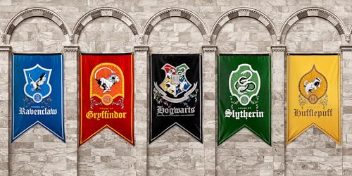 Harry Potter Hogwarts House Flags Set - 30 x 50 Inch Wizarding Banners