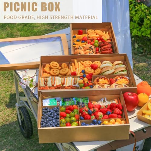 XL Bakery Gift Boxes with Window 22x9.8x3.15 Inch - Pack of 10, Cardboard Pastry & Cake Boxes
