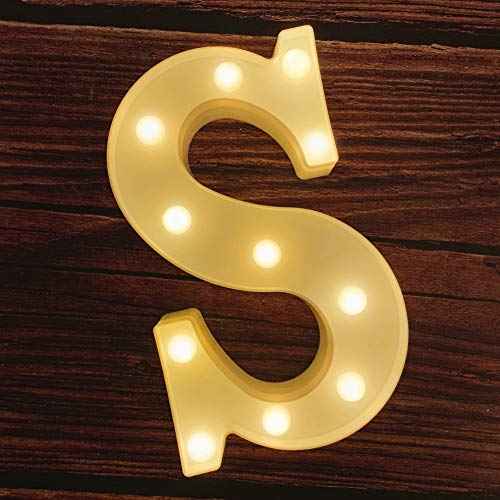 MUMUXI Marquee Light Up Letters | Large Light Up Numbers | Battery Powered and Bright with Every Letter of The Alphabet | for Wedding, Birthday, Party, Celebration, Christmas or Home Decoration (S)