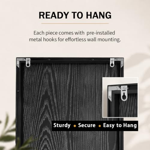 MuSeek 3-Piece Framed Abstract Wall Art Set 16x24 Inches Modern Living Room Decor