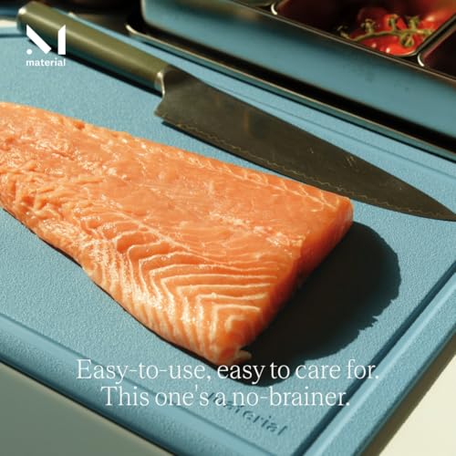 Eco-Friendly Microplastic-Free Cutting Board - Large Ocean Charcuterie Board, Dishwasher Safe, Knife-Friendly, 17.5x12 Inches - Variation Ocean