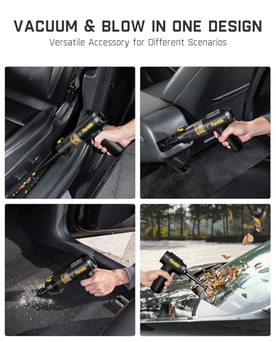 Cordless Handheld Car Vacuum Cleaner with LED Display, 16kPa Suction, 4-in-1 Dusting Tool