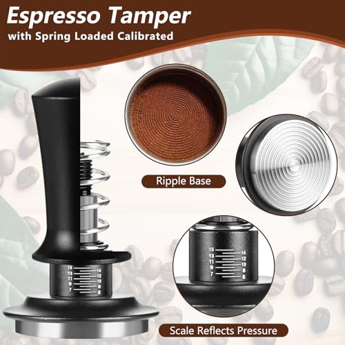58mm Espresso Tamper & Barista Kit - WDT Tool, Tamping Station, Funnel & More - 7 Pieces