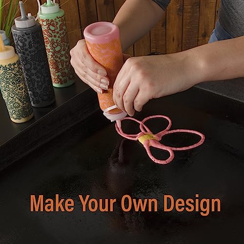 Kids & Adults Pancake Art Kit with 3 Animal Molds & Squeeze Bottles