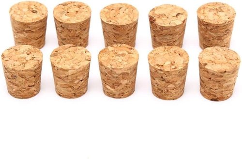 10 Pack Wooden Tapered Cork Plugs Natural Soft Wood Wine Corks, Cork Stoppers Wine Bottle Stopper For Wine Beer Bottle Crafts