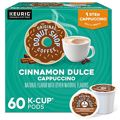 Cinnamon Dulce Cappuccino K-Cup Pods - One-Step Coffee & Dairy, Pack of 6