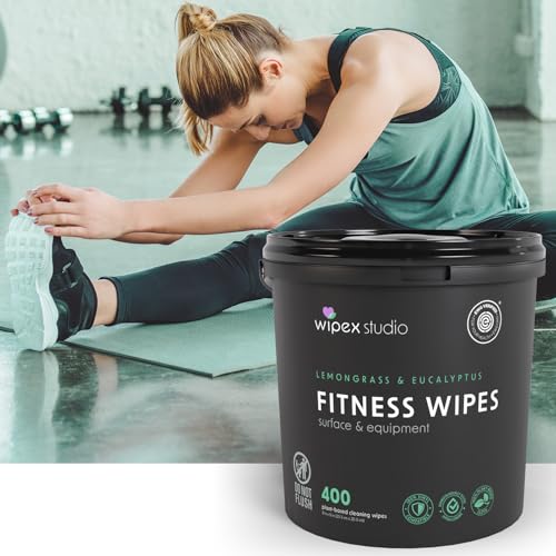 Wipex Gym Wipes Refill Roll - 800 Count Plant-Based Surface & Yoga Mat Cleaner, Lemongrass, Eucalyptus | Pack of 1