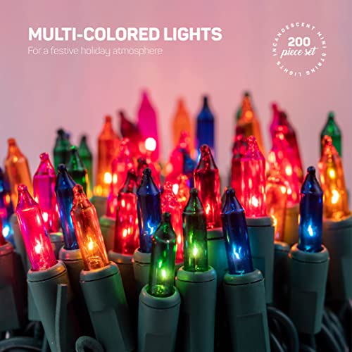 SEWANTA 200-LED Multicolor Christmas String Lights 50 ft Indoor/Outdoor