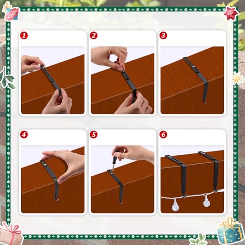Frienda 12 Pcs No Drill Cinder Block Wall Light Hooks 3.2-6 Inch Black
