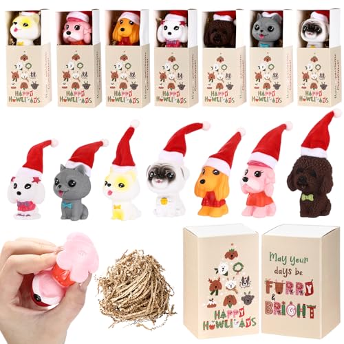 Gemscream 28-Piece Christmas Dog Appreciation Gift Set with Cute Rubber Dogs & Accessories - Variation 28 / Cute