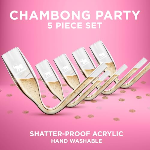 Chambong Champagne Flute Shooters - Shatterproof Bachelorette Favors,