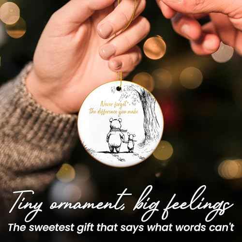 Christmas Thank You Gifts for Women Men - Ceramic Christmas Ornaments 2025 - Employee Appreciation Gifts for Teacher Coworkers Boss, Farewell Retirement Gift for Woman, Stocking Stuffers