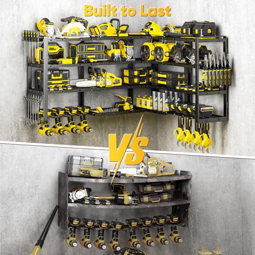 POKIPO 64" W Power Tool Wall Mount Organizer Heavy Duty Garage Storage Rack
