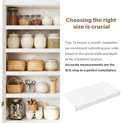 PVC Wire Shelf Covers 24x12 Inches - Removable Pantry Shelving Liners (Variation 5)