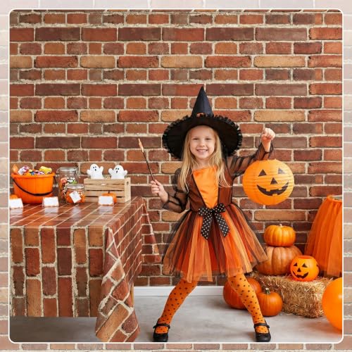 100 ft x 54 in Retro Red Brick Tablecloth Roll with Slide Cutter Box – COSINIA