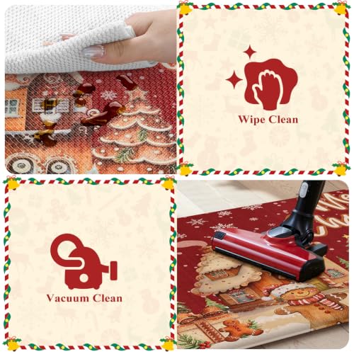 Christmas Kitchen Mat - Anti Fatigue Cushioned Non Slip Rugs