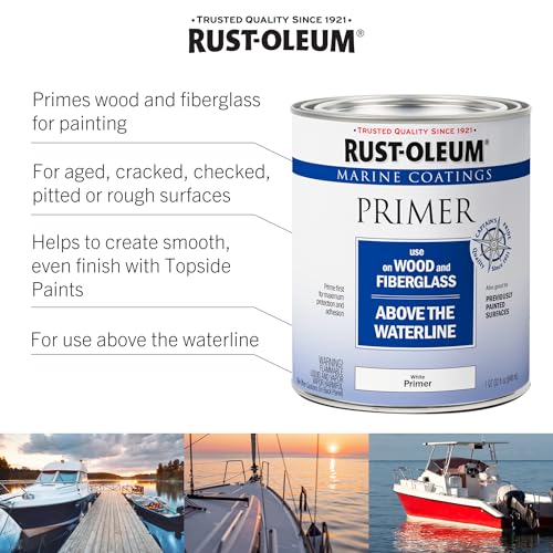 Marine Wood & Fiberglass Primer - Rust-Resistant Base Coat for Above Waterline Surfaces